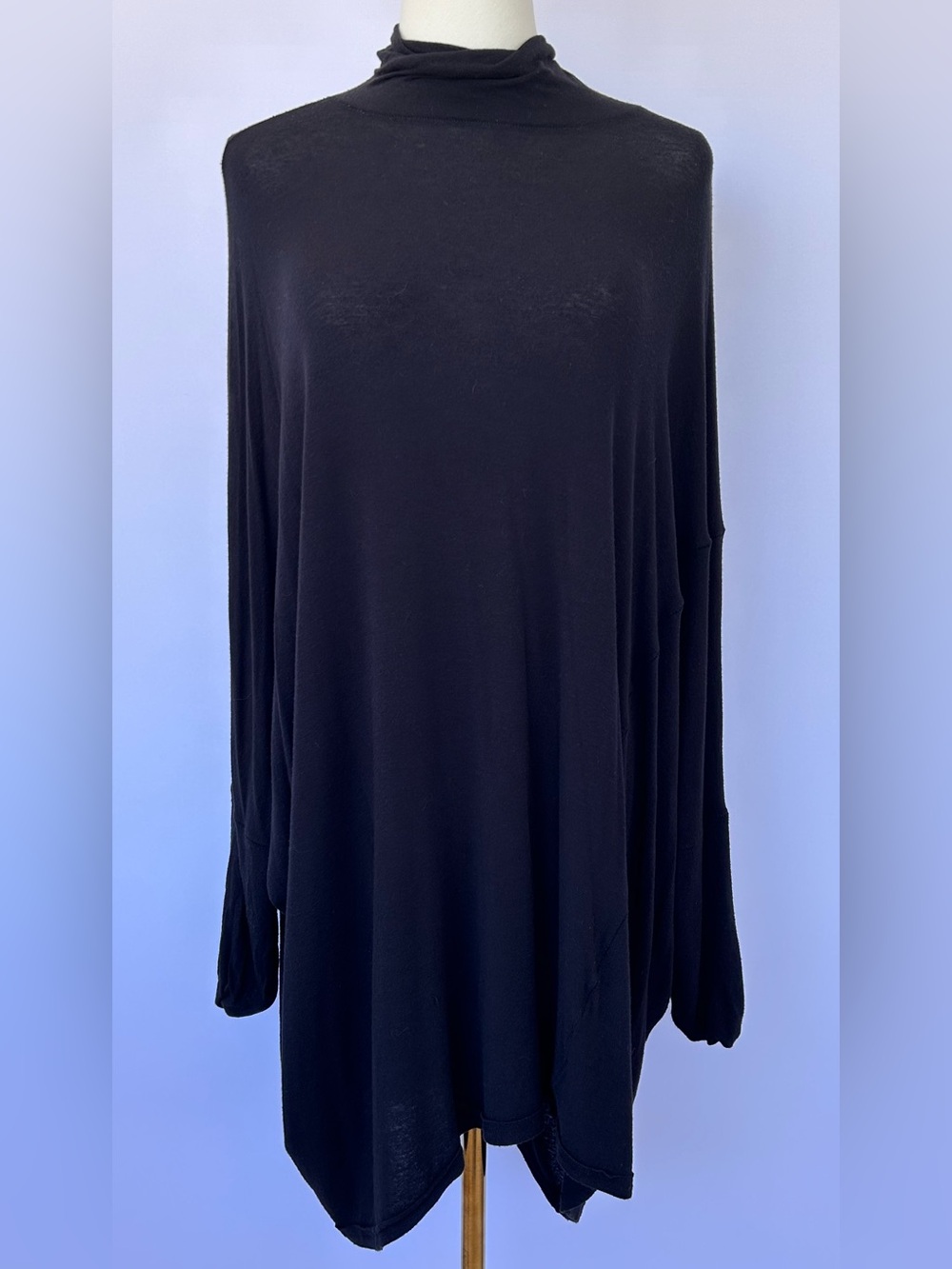 Free People Women’s Uptown Choker/Turtleneck Tunic Top Black Size Medium